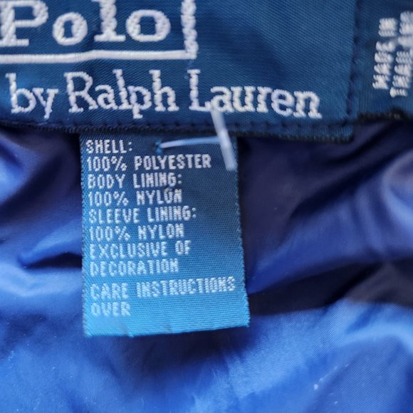 Polo Ralph Lauren Windbreaker Hooded Jacket Rip-Knit Collar Vented Zip-Up Navy - Picture 11 of 12